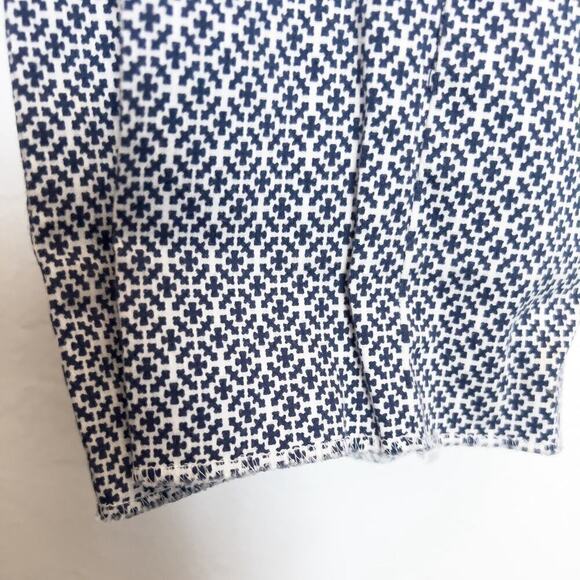 MAX MARA Weekend Cotton Geometric Printed Capri Crop Pants Size 4 Flawed - Picture 6 of 9